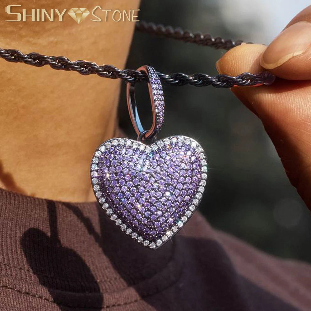 Purple heart necklace