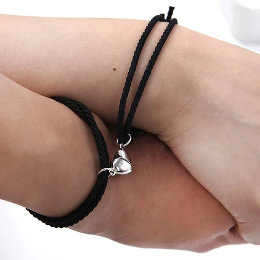 Magnetic heart bracelets