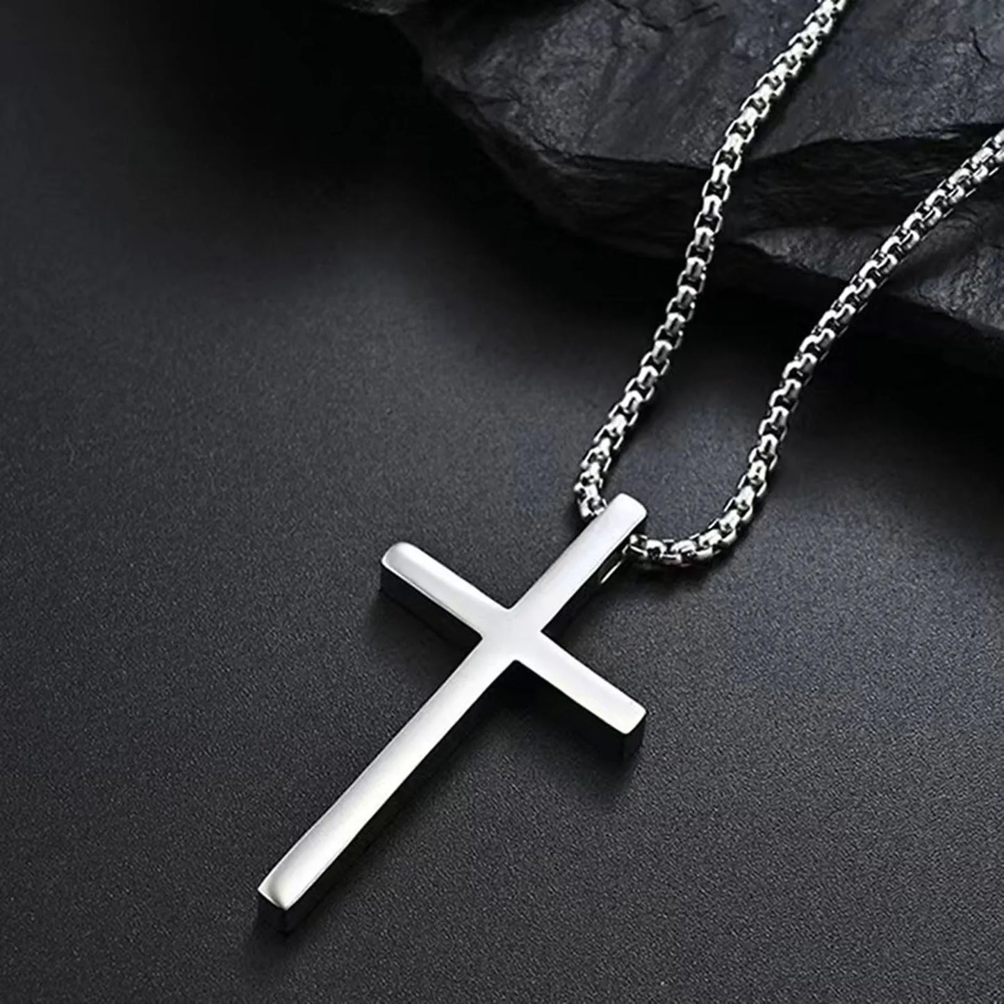 Cross silver necklace