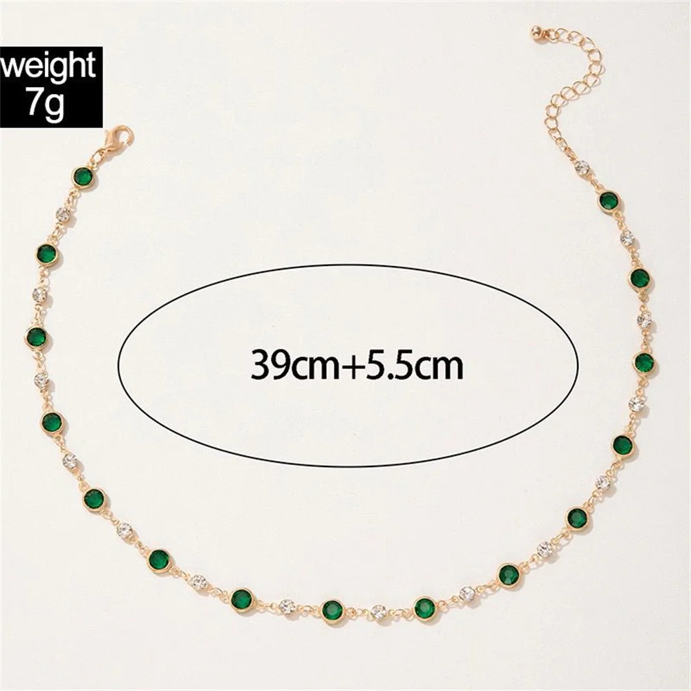 Green and gold necklace