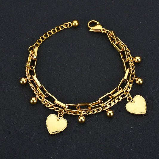 Heart bracelet gold