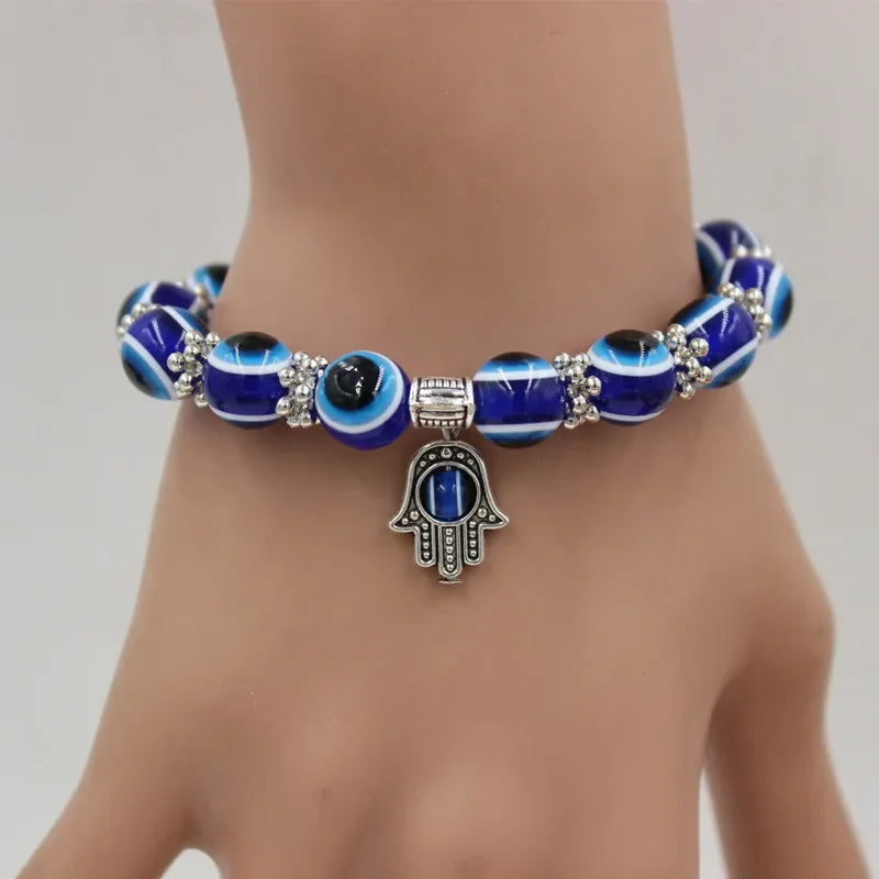 Blue evil eye bracelet