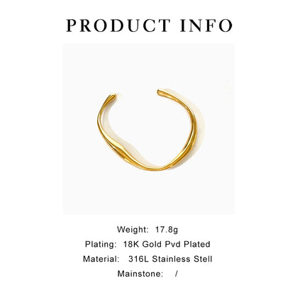 Solid gold bangle bracelet