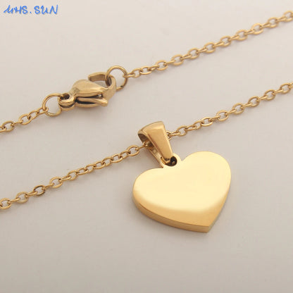 Initial heart necklace