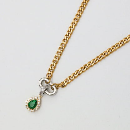 Green necklace gold