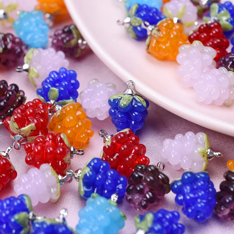 Glass fruit beads