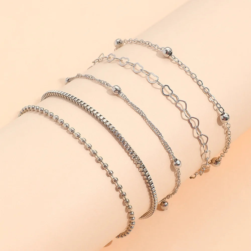 Silver stacking bracelets