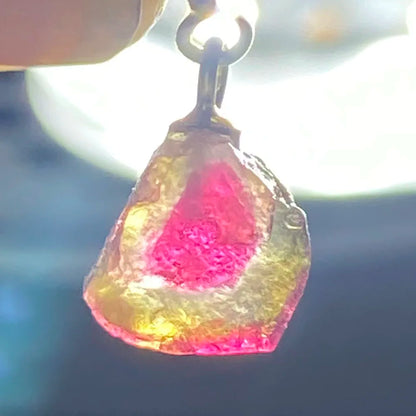 Watermelon tourmaline necklace