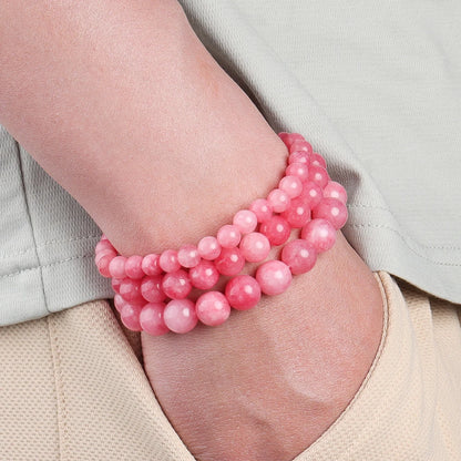 Pink beaded bracelet