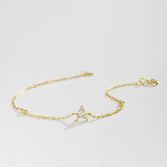 Initial bracelet gold