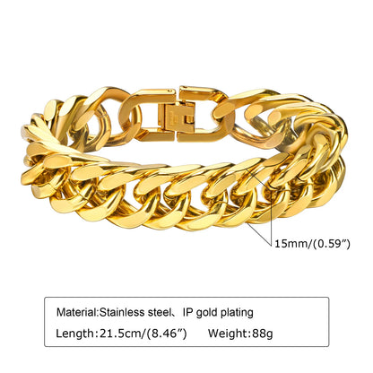 Mens gold chain bracelet