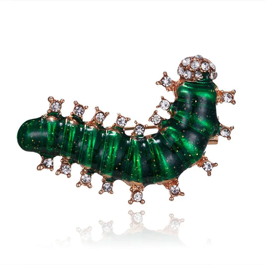 Caterpillar brooch