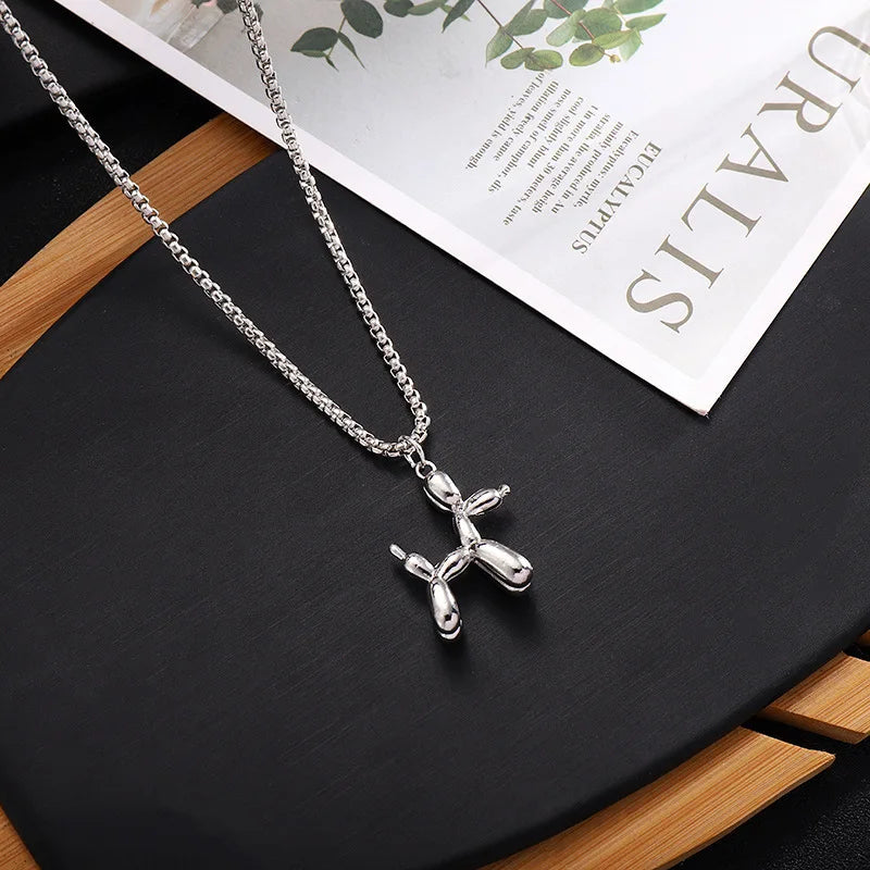 Balloon dog necklace