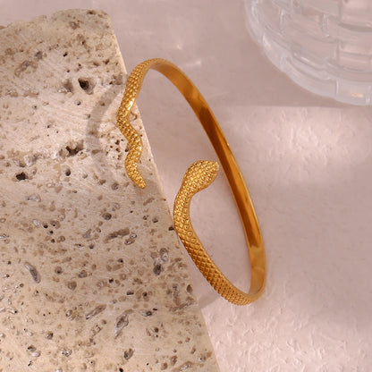 Gold snake bracelet