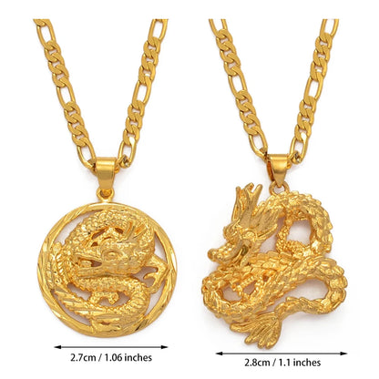 Gold dragon necklace