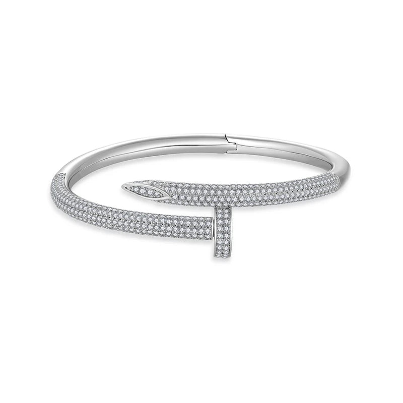 White gold bangle bracelet