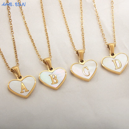 Initial heart necklace