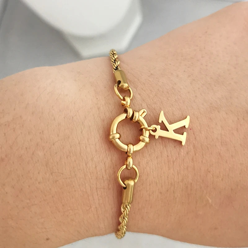 Rope gold bracelet