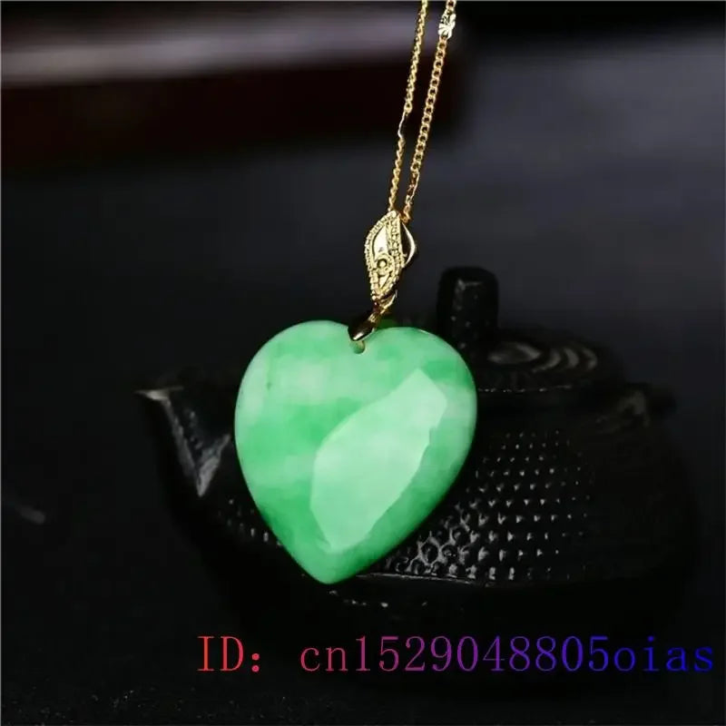 Jade heart necklace