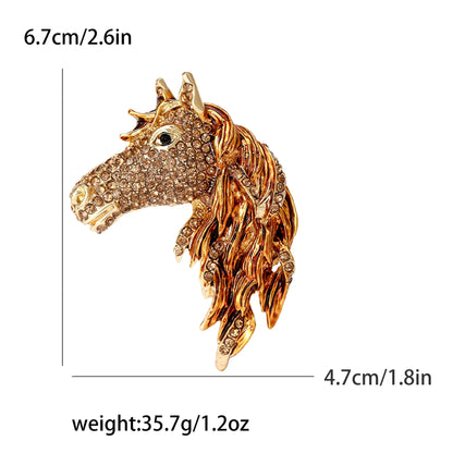 Antique horse brooch