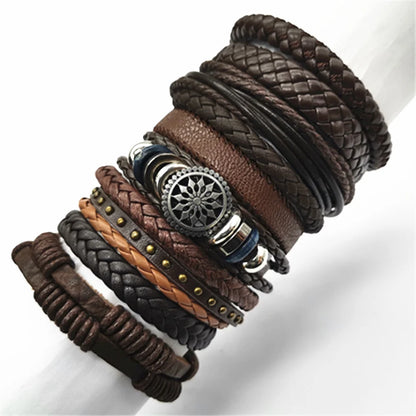 Black leather bracelet