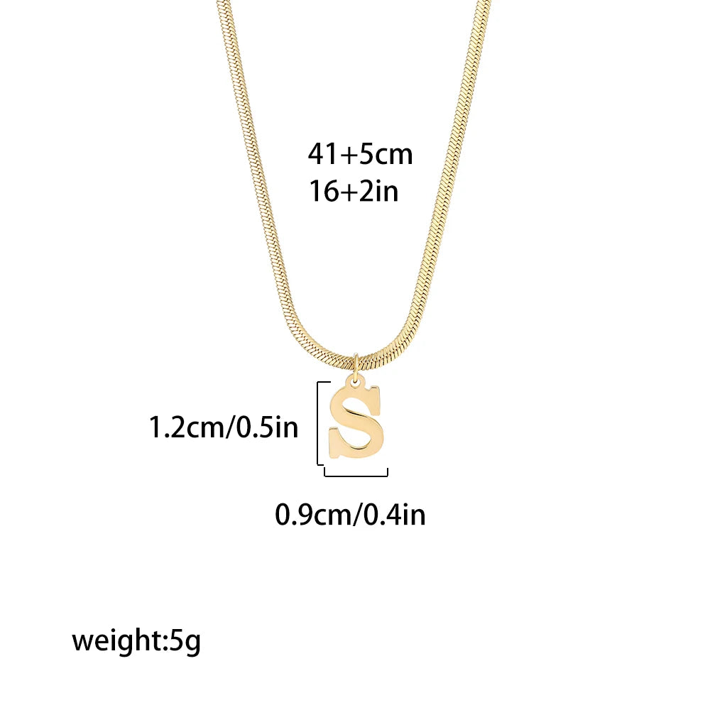 Gold letter a necklace