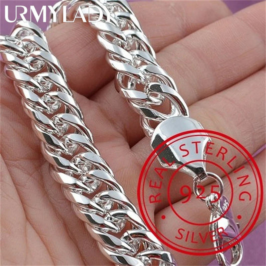 Sterling silver chain bracelet