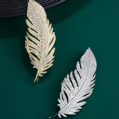 Feather brooch