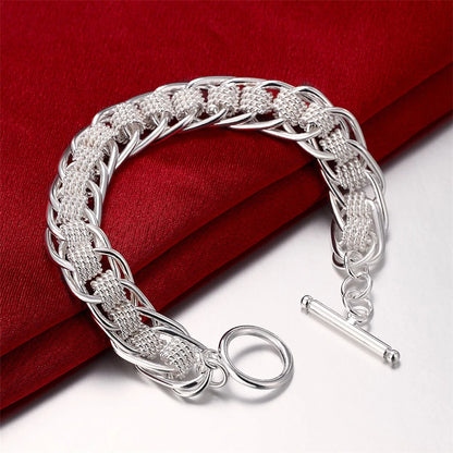 Sterling silver chain bracelet