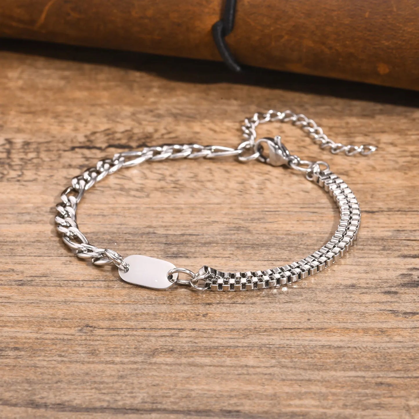 Men's initial bracelet