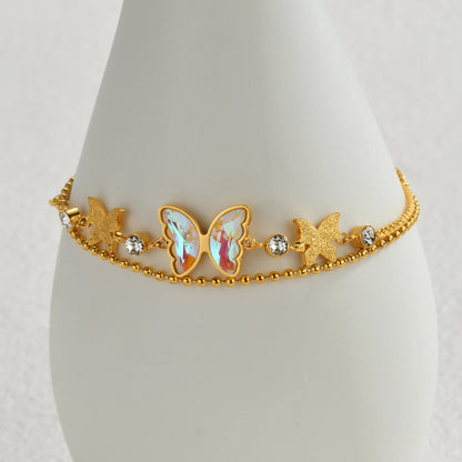 Gold butterfly bracelet