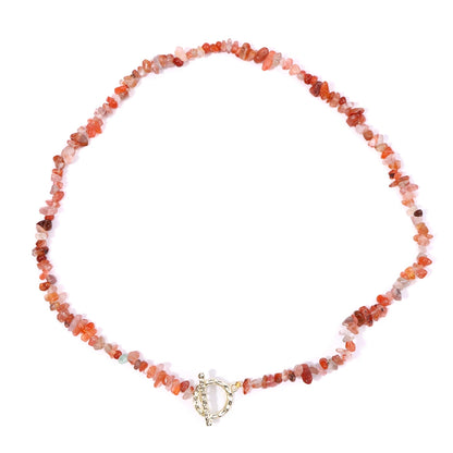 Carnelian crystal necklace