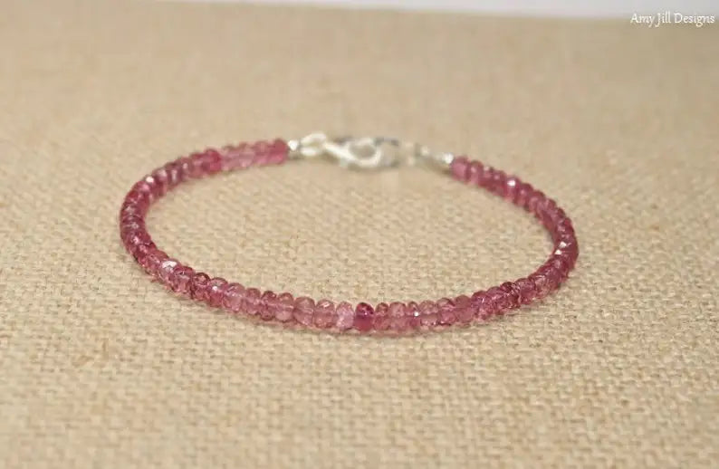 Pink tourmaline bracelet