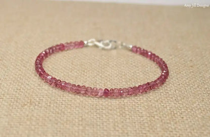 Pink tourmaline bracelet