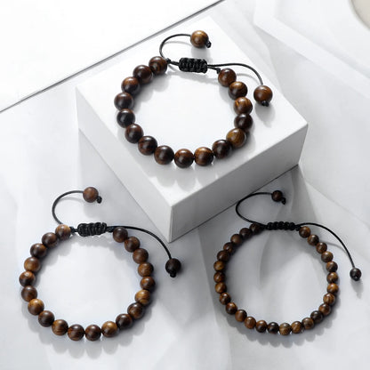 Wooden bead bracelet