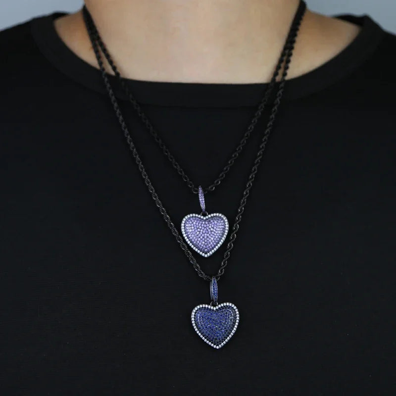 Purple heart necklace