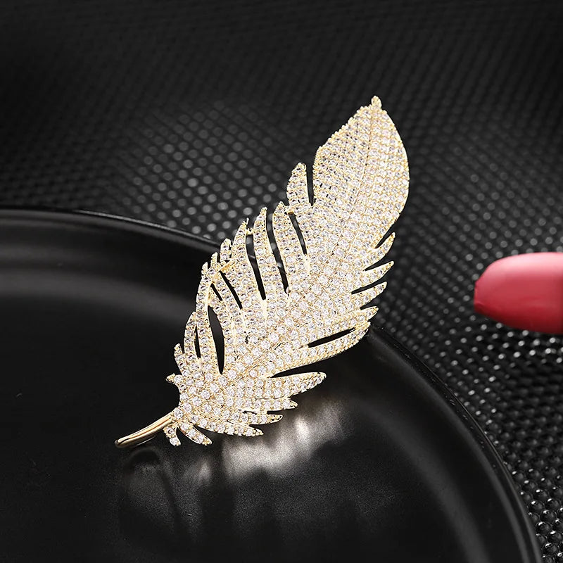 Feather brooch