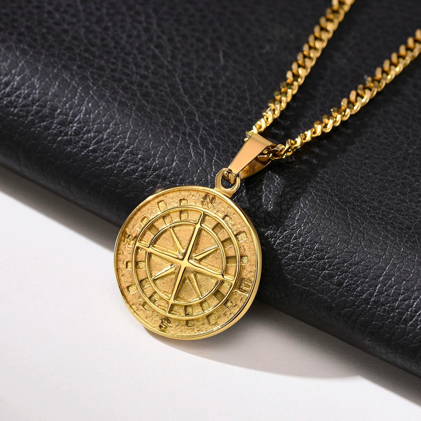 Compass necklace for men