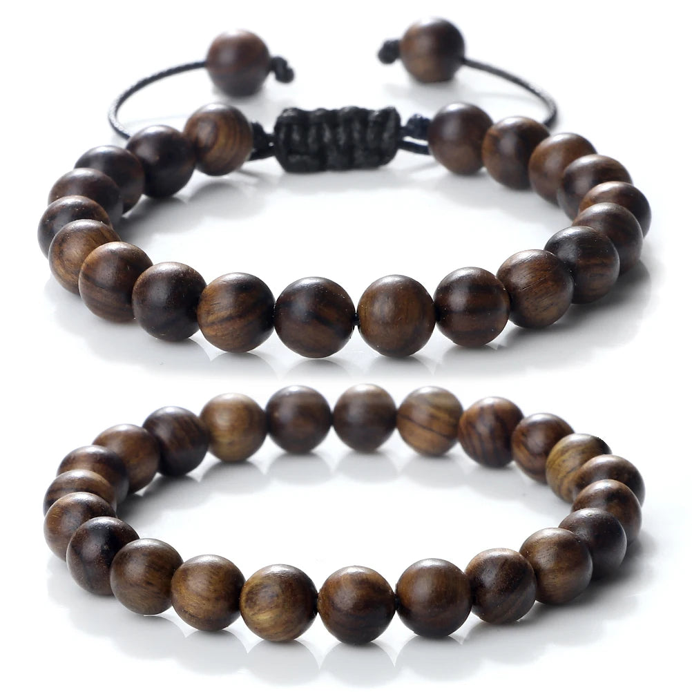 Wooden bead bracelet