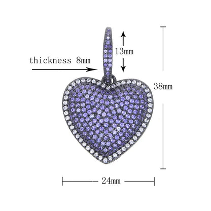 Purple heart necklace