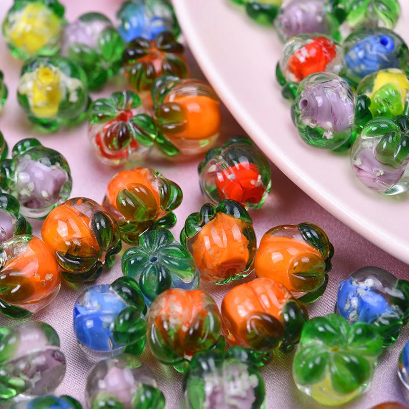 Glass fruit beads