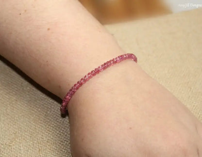 Pink tourmaline bracelet