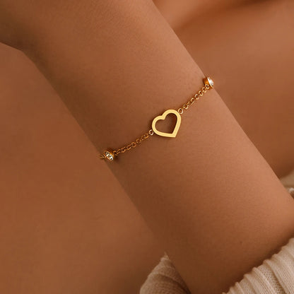 Heart chain bracelet