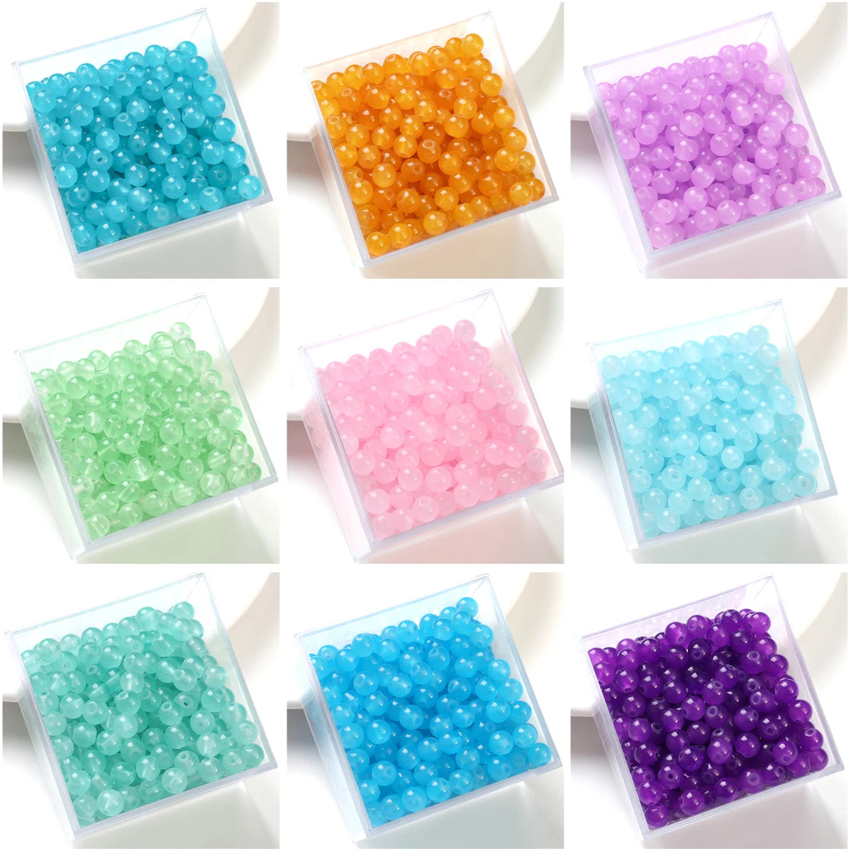 Round glass beads