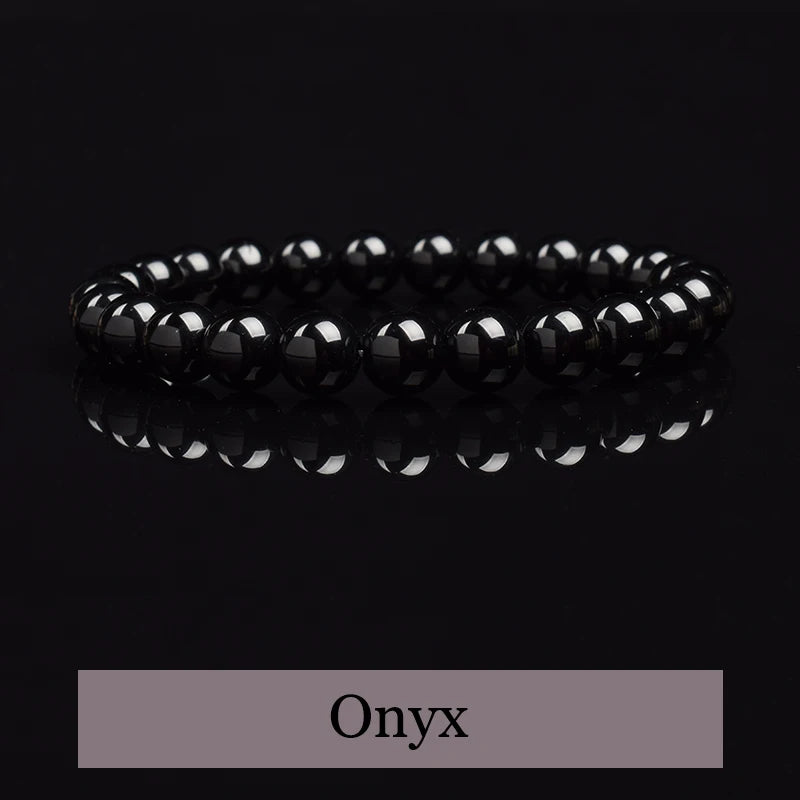 Black onyx bracelet mens