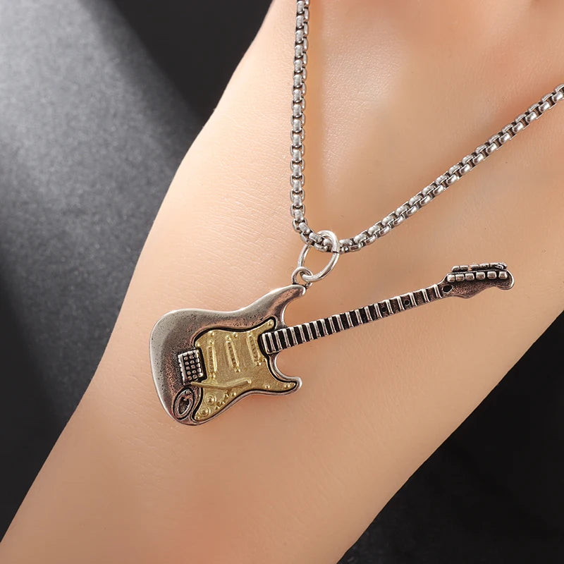 Necklace with guitar