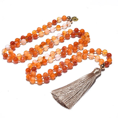 Orange beaded necklace