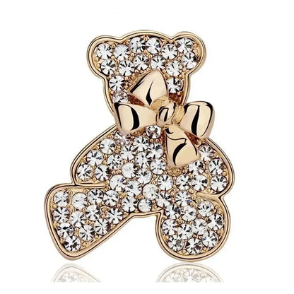 Teddy bear brooch