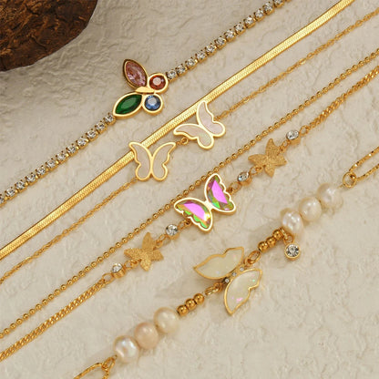 Gold butterfly bracelet