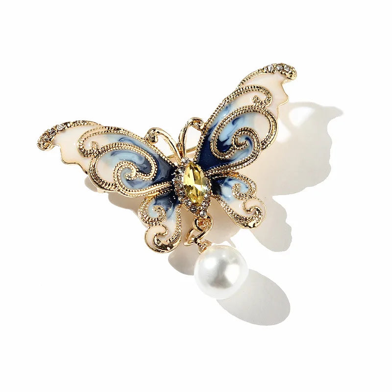 Vintage rhinestone butterfly brooch